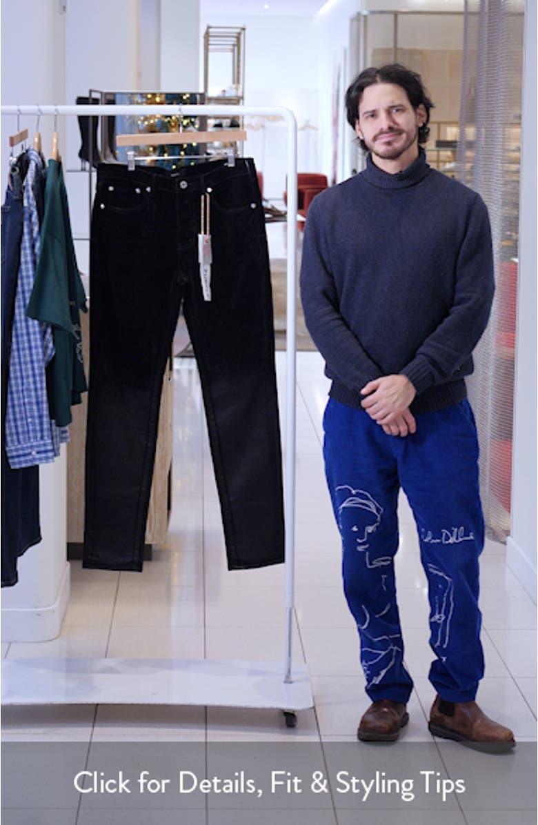 P001 Flocked Dipped Skinny Jeans, sales video thumbnail