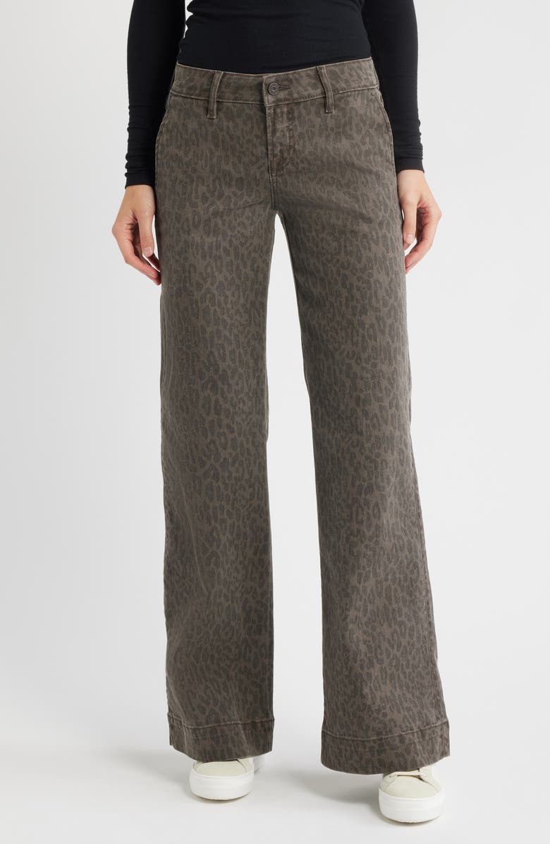 HIDDEN JEANS Low Waist Flare Leg Jeans, Main, color, Brown