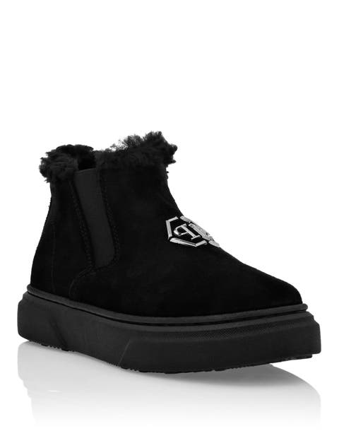 Eco Shearling Suede Anckle Boots Girl