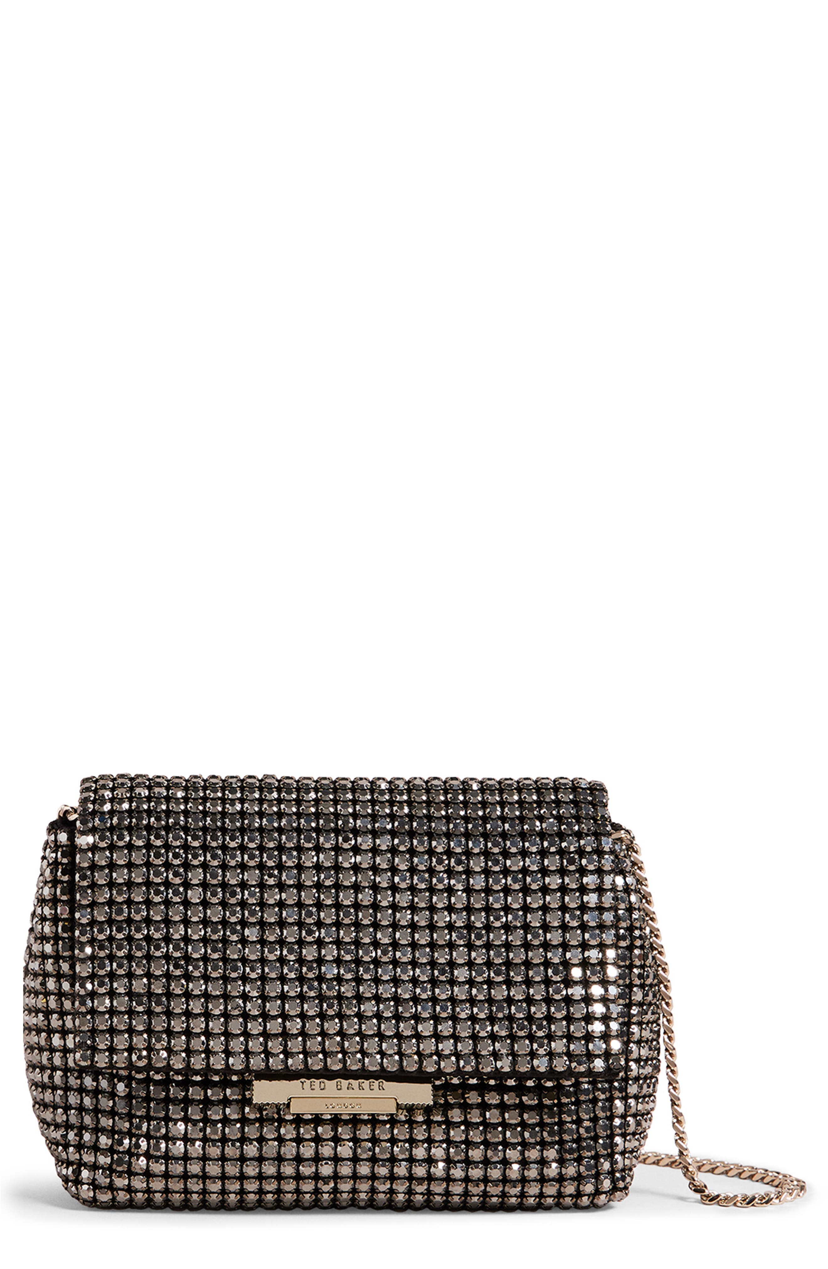 Ted Baker London Glitters Mini Crystal Crossbody Bag, Main, color, 