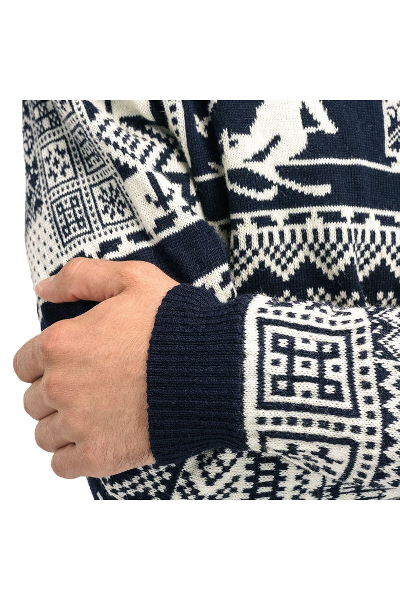 Ol History Sweater - Men's, Alternate, color, Navy/Off White/Raspberry