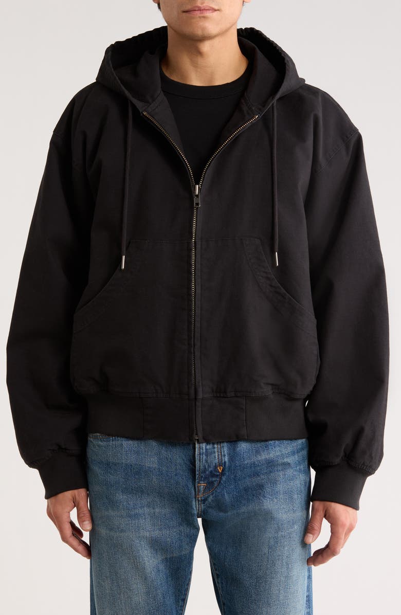 BP. Hooded Lined Canvas Jacket, Alternate, color, Black Washed