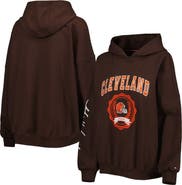 Tommy Hilfiger Women's Tommy Hilfiger Brown Cleveland Browns Becca Drop Shoulder Pullover Hoodie