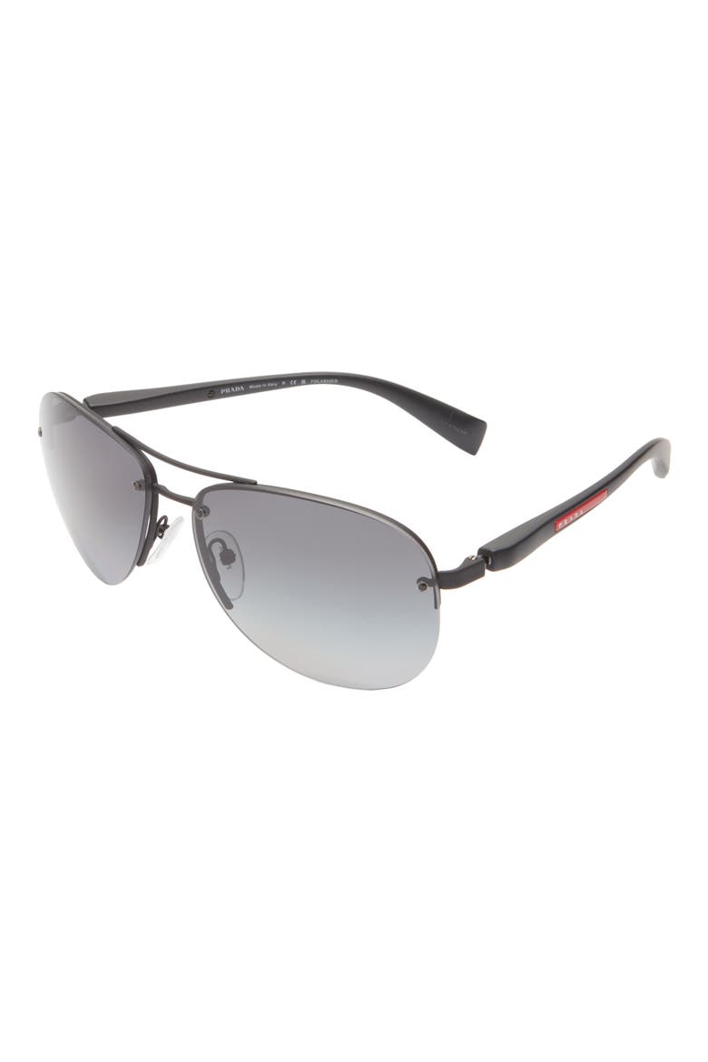 62mm Aviator Sunglasses, Alternate, color, BLACK