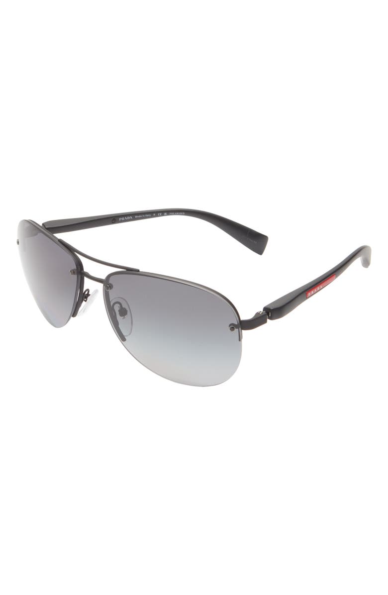 Prada Linea Rossa 62mm Aviator Sunglasses, Alternate, color,