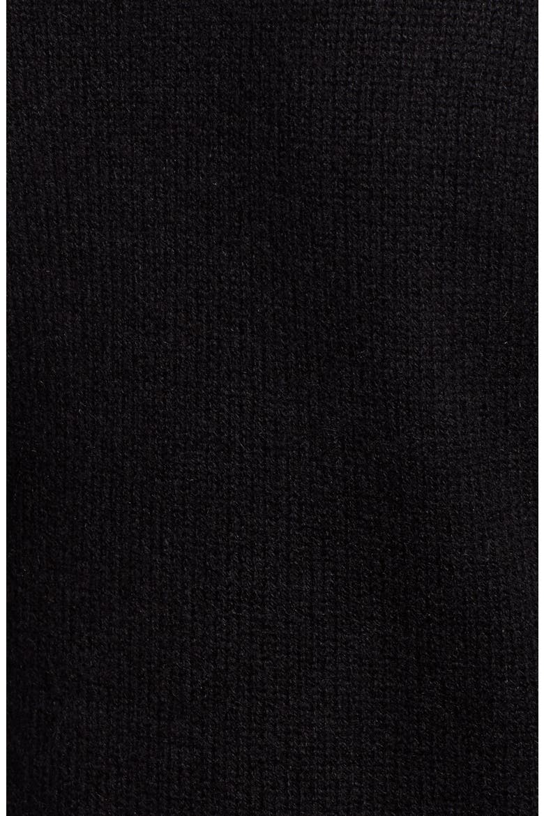 x Atlantic-Pacific Wool and Cashmere Blend Tie Sweater, Alternate, color, BLACK