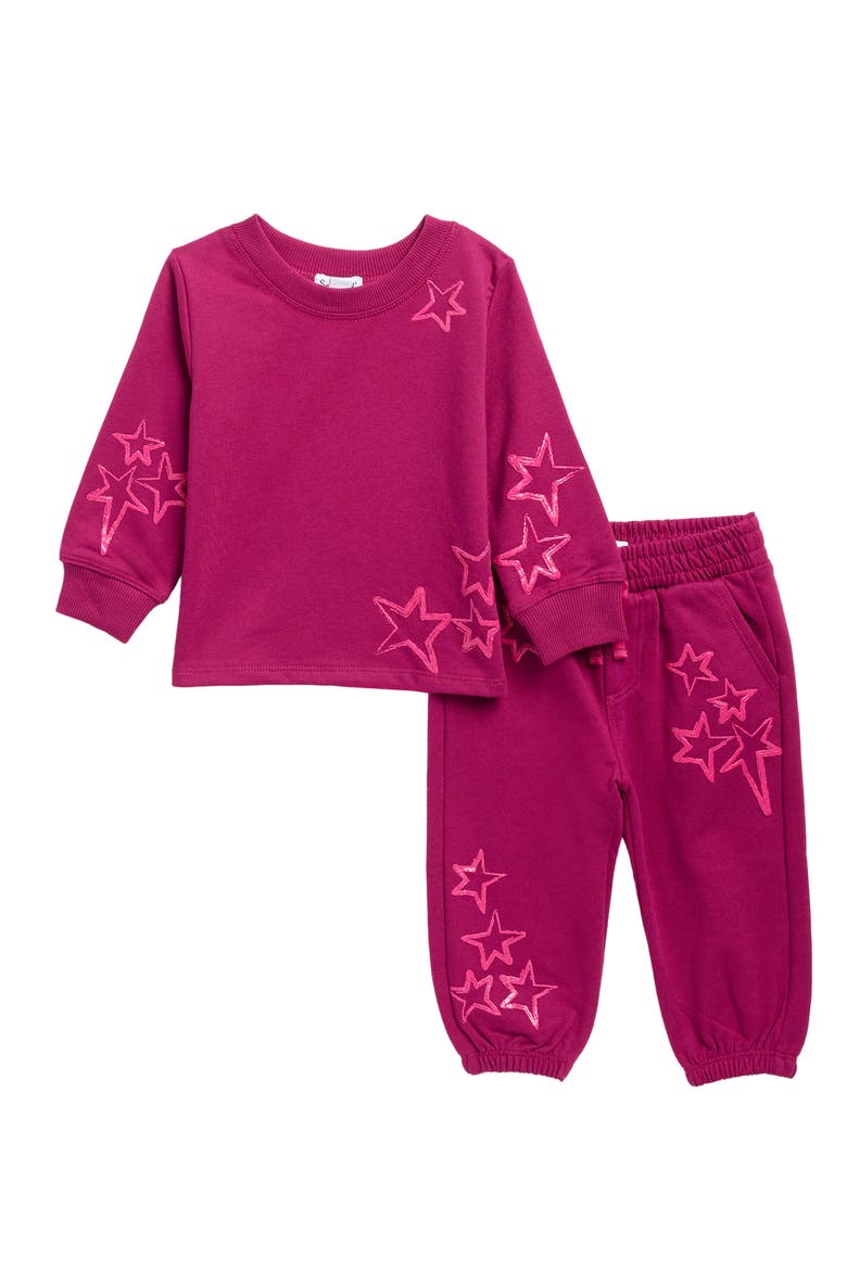 Star Gazing Sweatshirt & Sweatpants Set, Main, color, WINTERBERRY