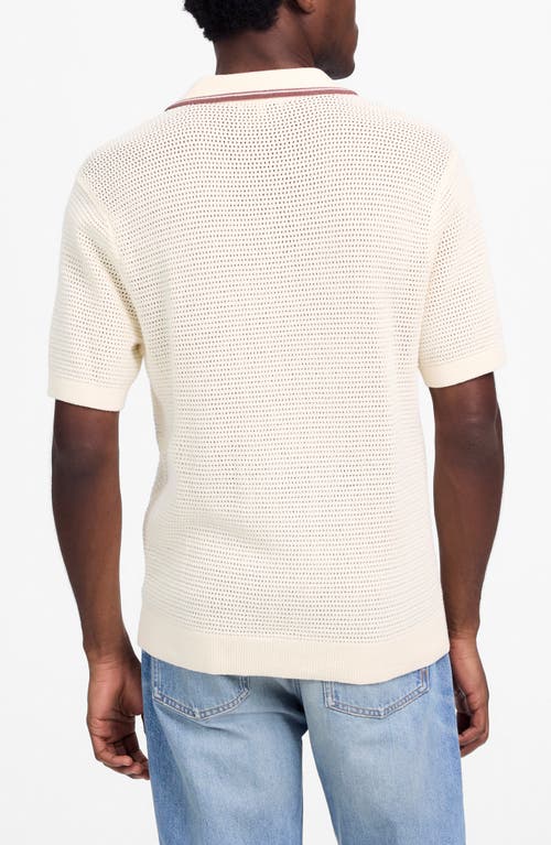 Madewell Contrast Stitch Johnny Collar Sweater Polo