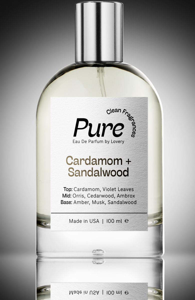 Lovery Pure Cardamom Sandalwood Eau de Parfum, Made in France, 3.4 oz, Alternate, color, Silver, White, Cream, Black