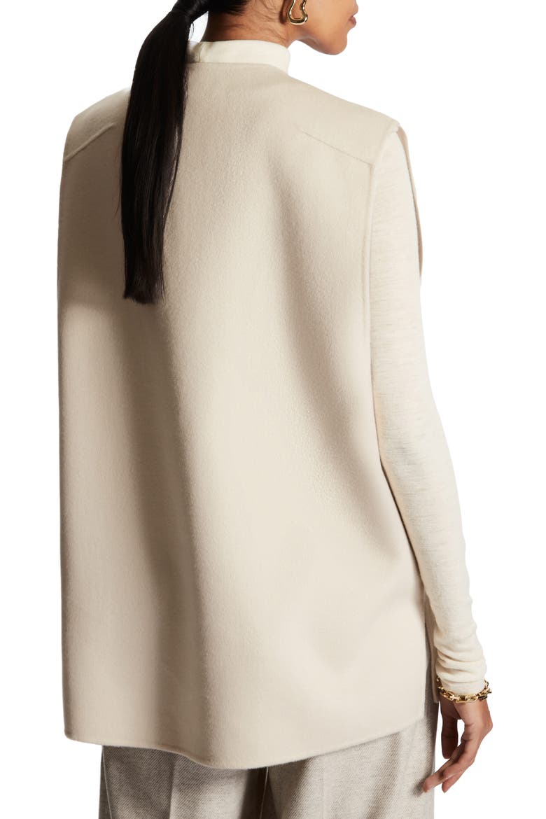 Oversize V-Neck Wool Vest, Alternate, color, BEIGE