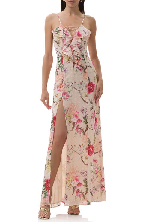 Lovette Floral Chiffon Gown