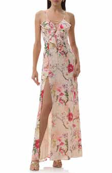 AFRM Lovette Floral Chiffon Gown