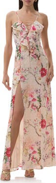 AFRM Lovette Floral Chiffon Gown