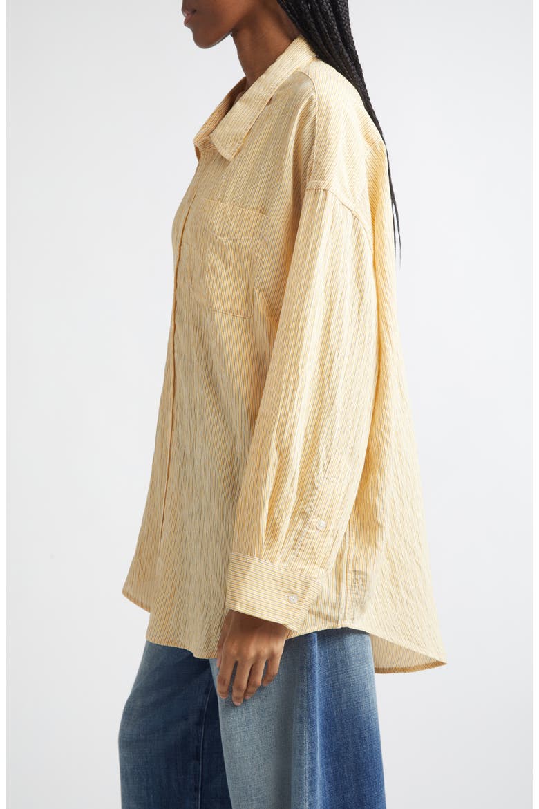 Stripe Button-Up Shirt, Alternate, color, ORANGE STRIPE