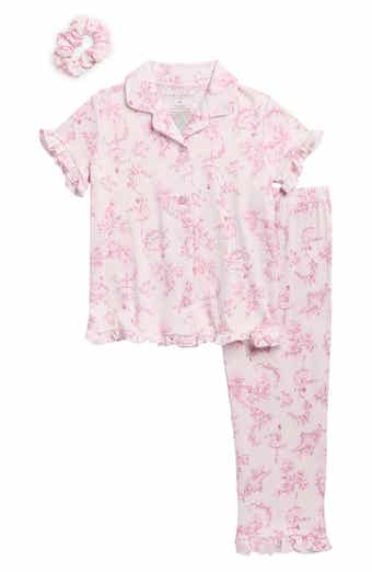 Two-Piece Peached Jersey Pajamas & Scrunchie Set