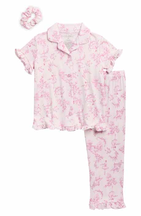 Laura Ashley Two-Piece Peached Jersey Pajamas & Scrunchie Set