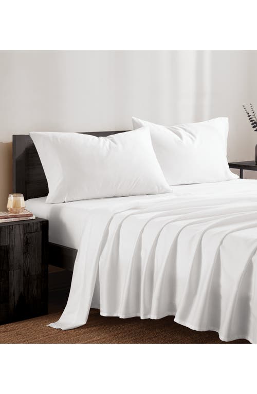 Dkny 425 Thread Count Sateen Sheet Set In White