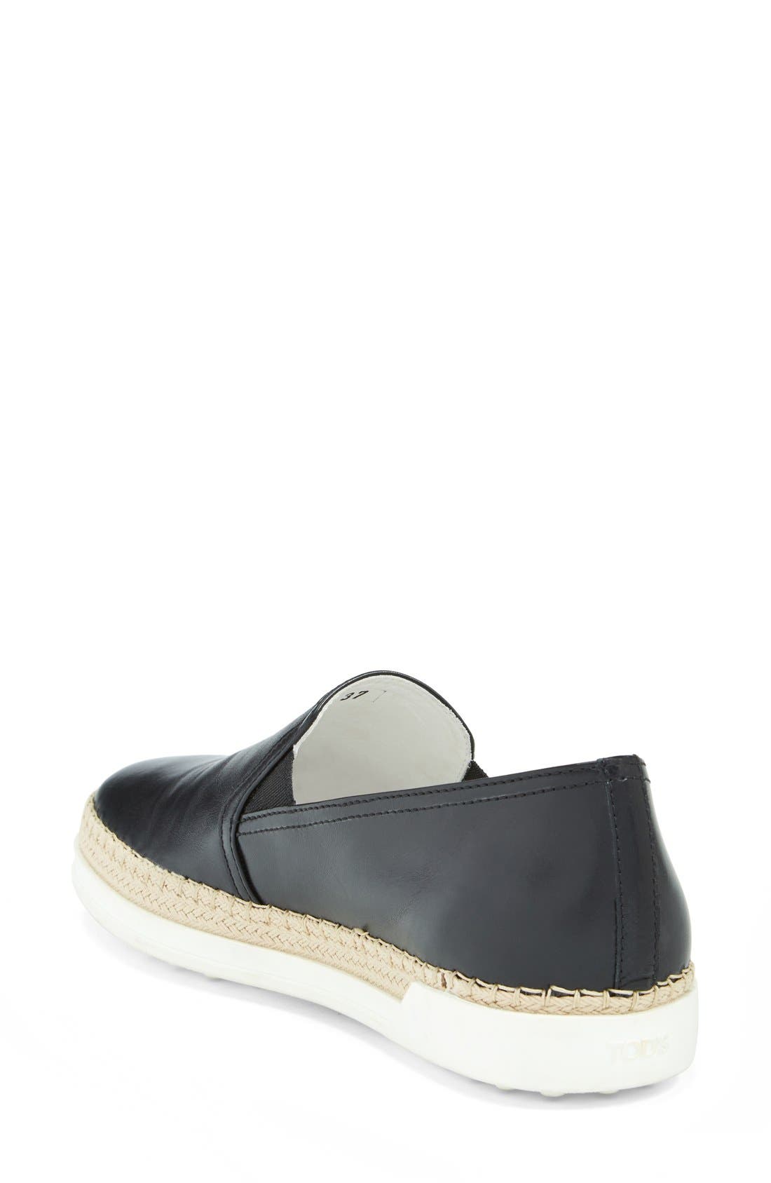 Tod's Slip-On Leather Sneaker, Alternate, color, 