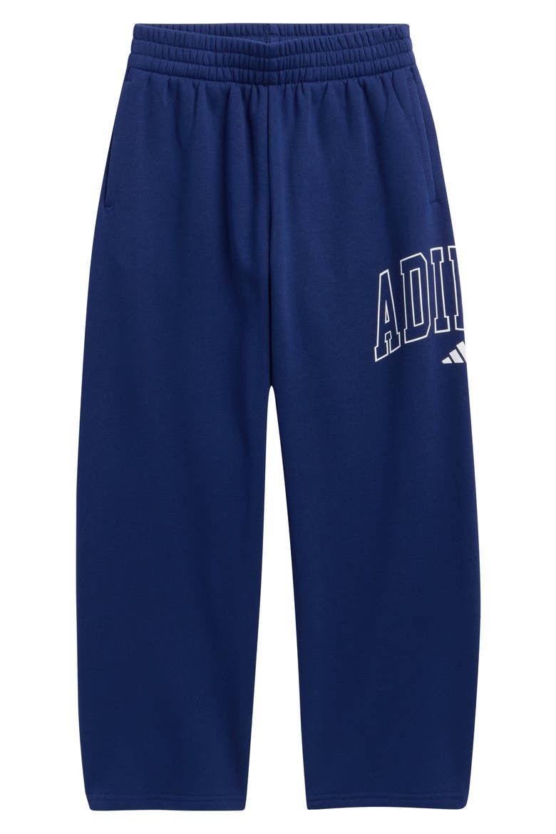 Kids' Graphic Logo Wide Leg Pants, Main, color, DARK BLUE