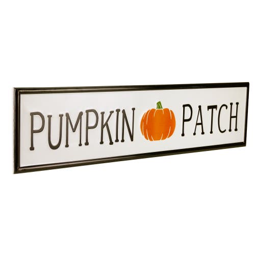 Northlight 31.5in Pumpkin Patch Metal Autumn Wall Džcor In White