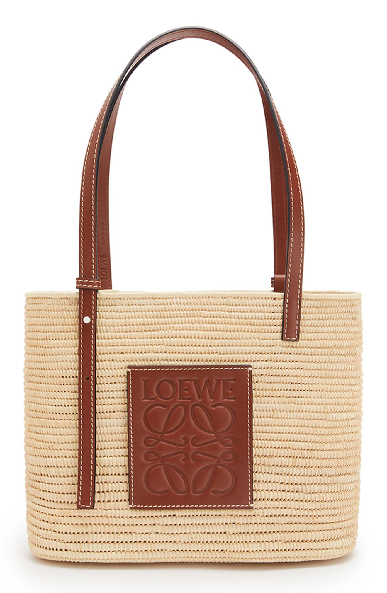 Loewe x Paula's Ibiza Small Raffia Square Bag, Main, color, 