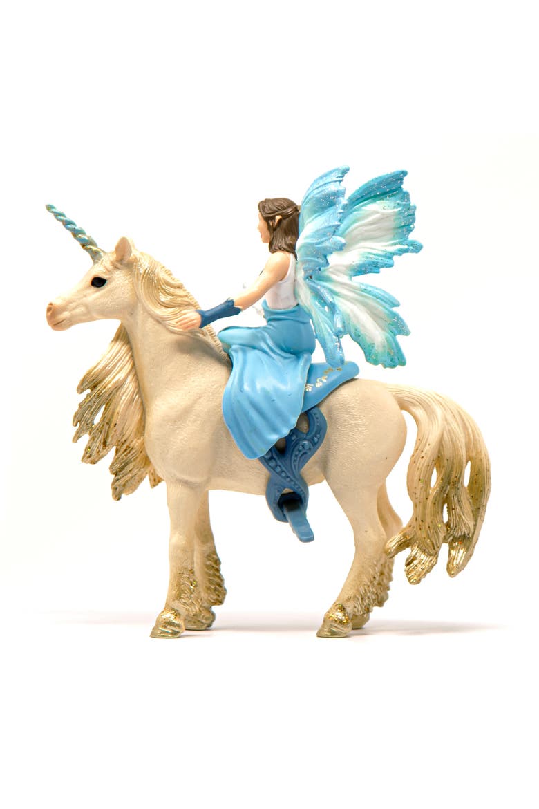 Bayala Eyela Ride On Golden Unicorn, 3 Piece Collectible Toy, Kids, Alternate, color, Multicolored
