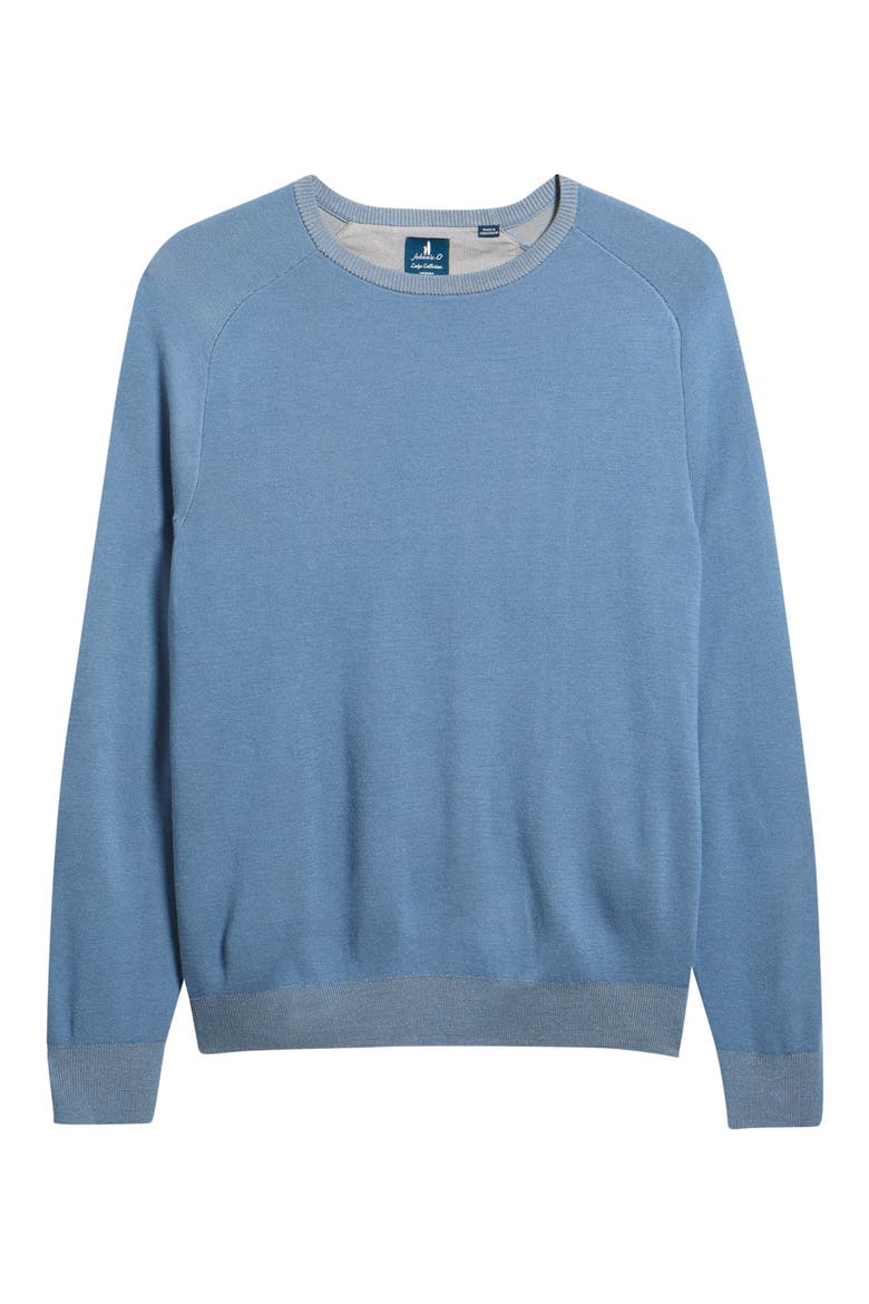 Plaited Crewneck Sweater, Alternate, color, CLUB BLUE