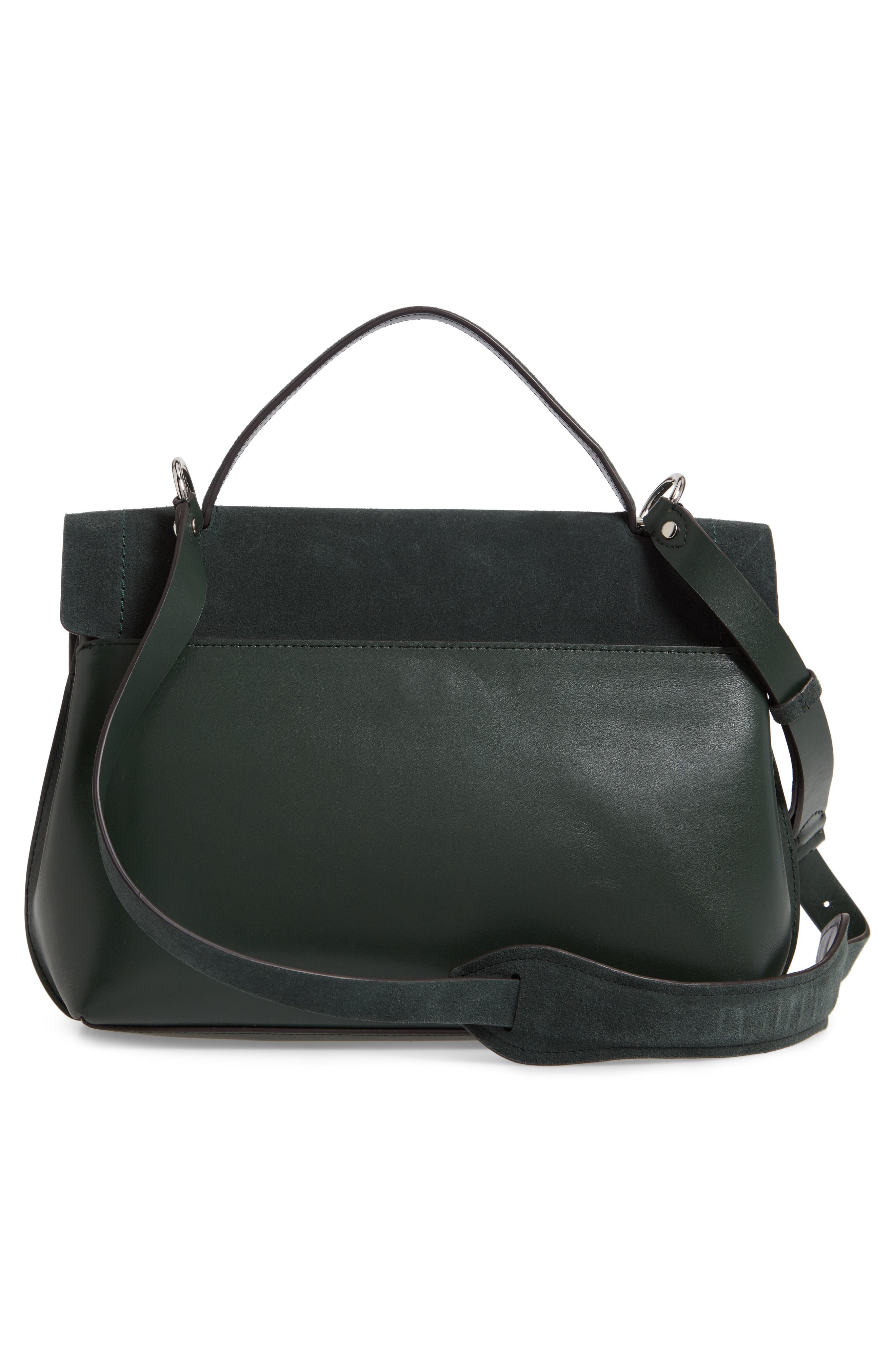 Stella Suede Satchel, Alternate, color, PINE