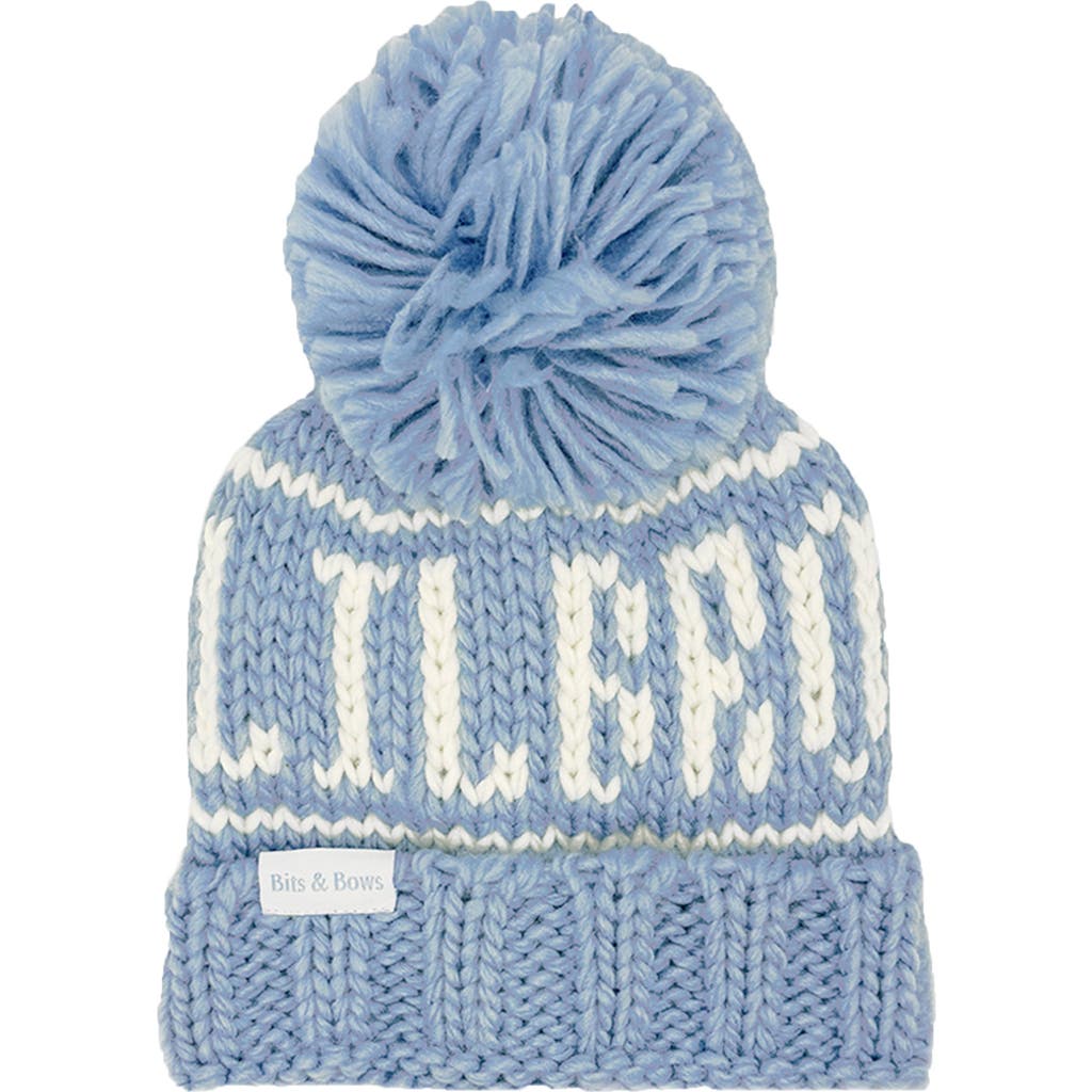 Bits & Bows Lil Bro Bobble Hat In Blue