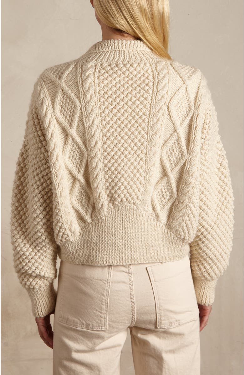 oyun Cable stitch Bomber Jacket, Alternate, color,