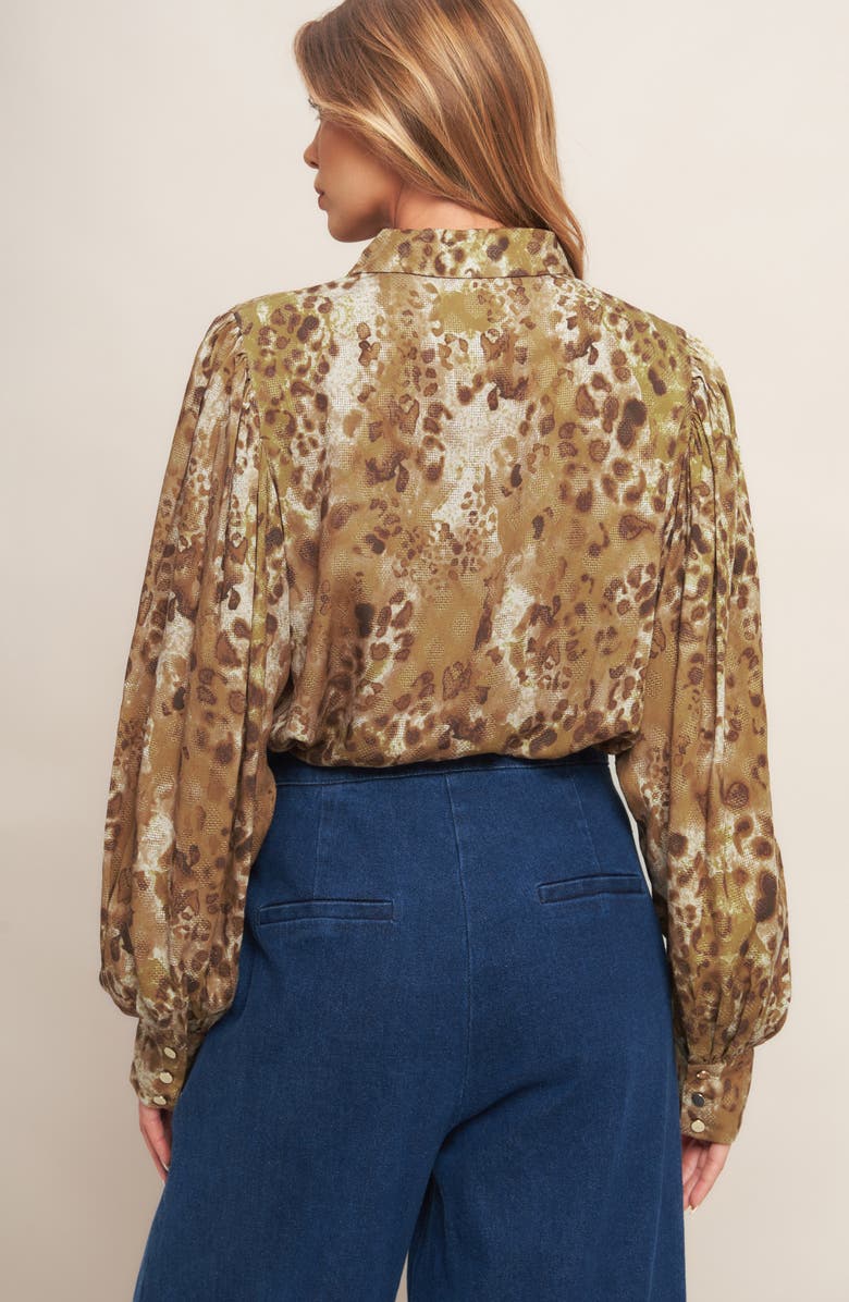 FLYING TOMATO Long Sleeve Button-Up Shirt, Alternate, color, Taupe Brown