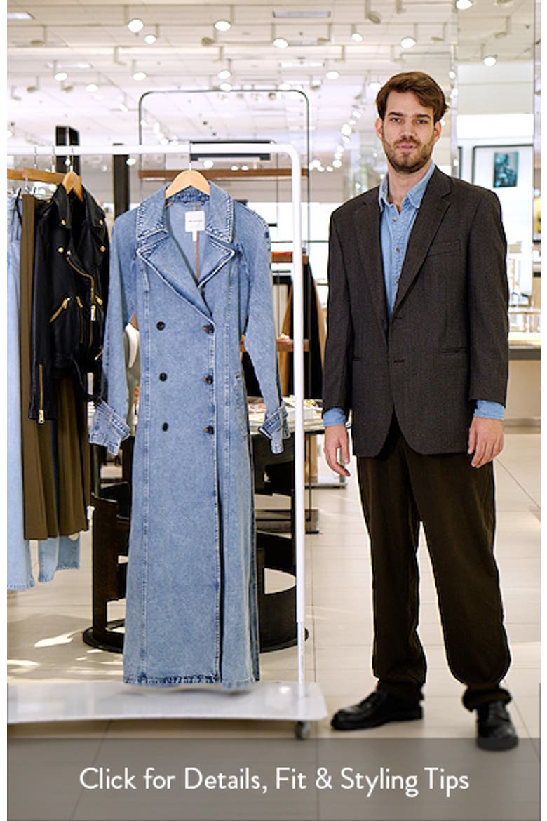 Relaxed Maxi Denim Trench Coat (Women) | Nordstrom
