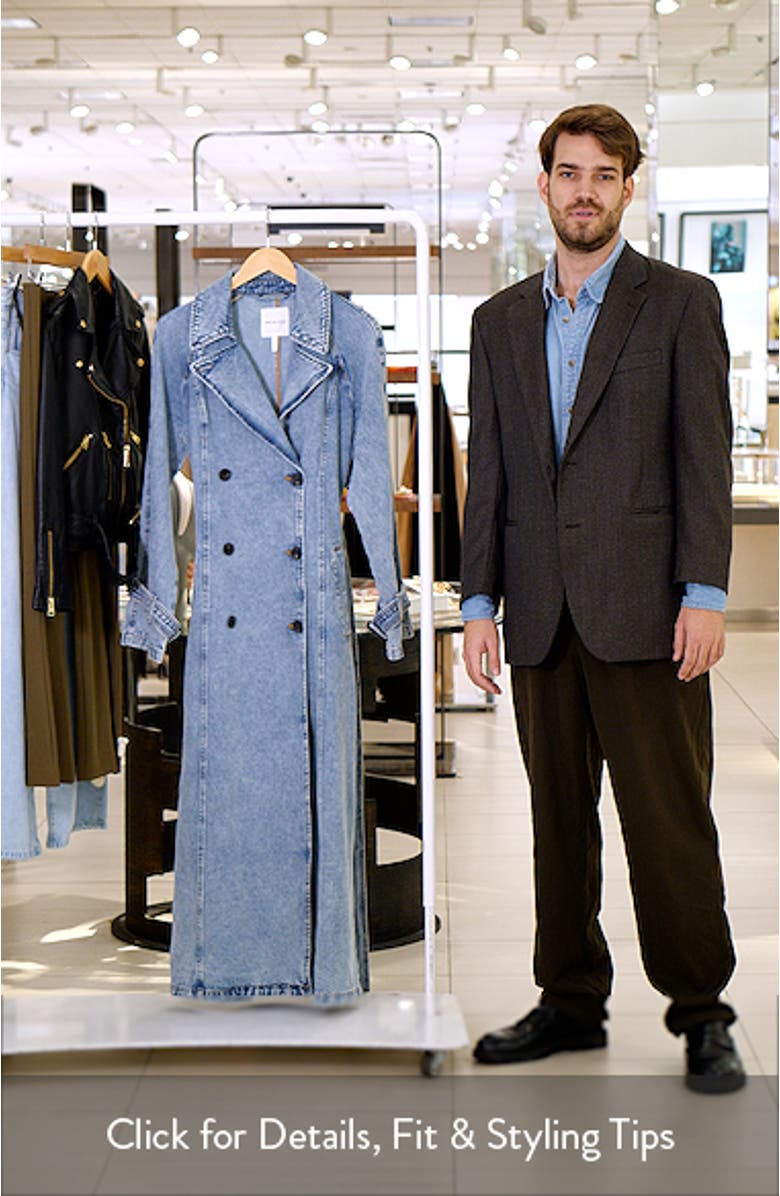 Relaxed Maxi Denim Trench Coat, sales video thumbnail