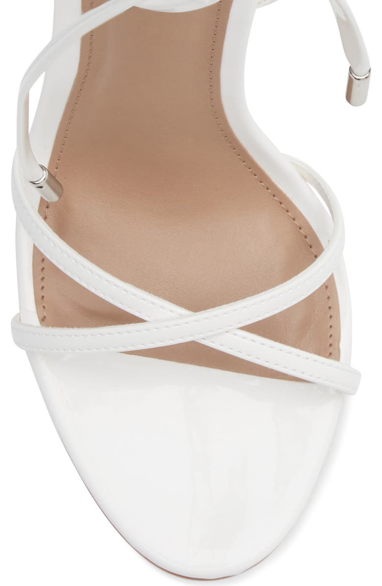 Steve Madden Neri Wrap Heeled Sandal, Alternate, color, White Patent