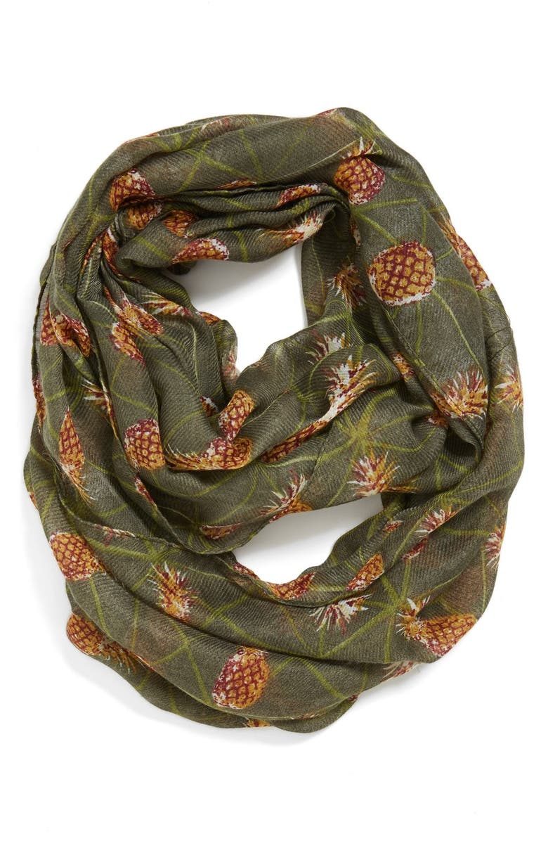 Leith 'Prism Pineapples' Oversized Infinity Scarf, Main, color,