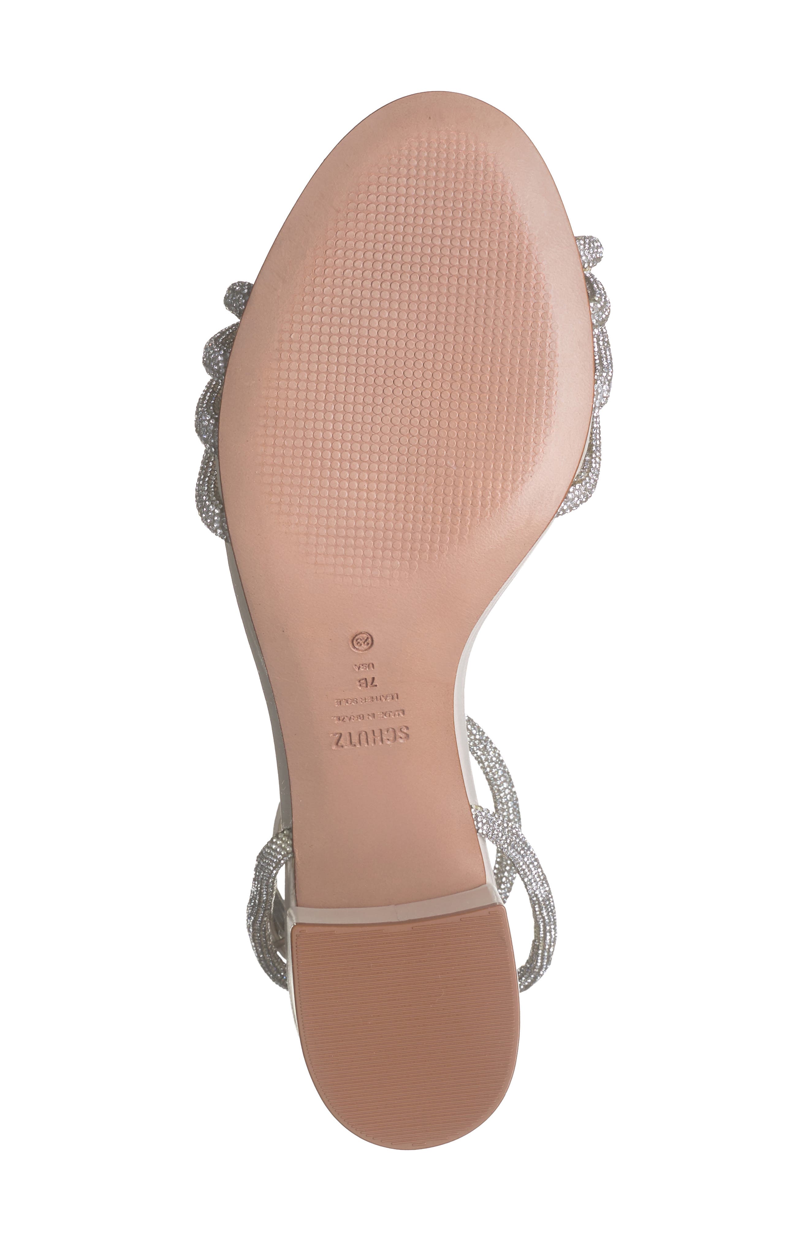 Schutz Jewell Rhinestone Block Heel Ankle Strap Sandal, Alternate, color, 