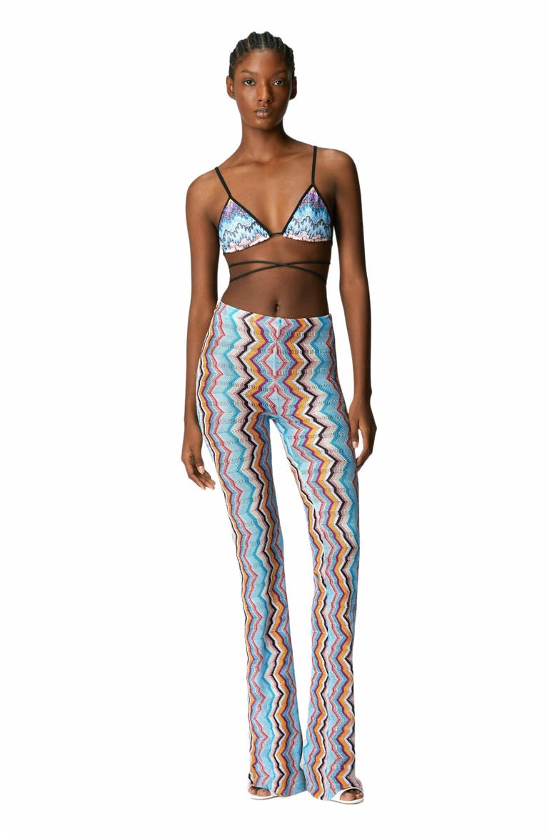 Straight-leg Viscose Pants, Main, color, Multicoloured