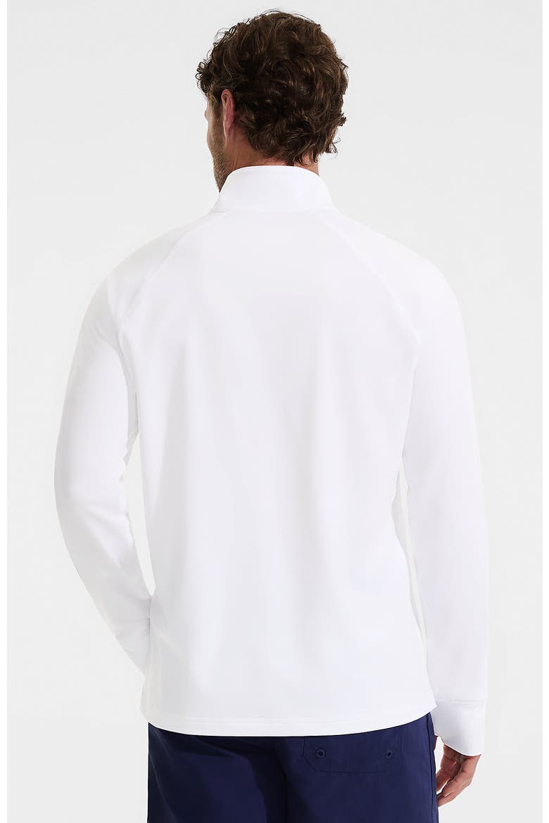 UPF 50 Cooling Quarter Zip Mock Neck Rash Guard Shirt, Alternate, color, White