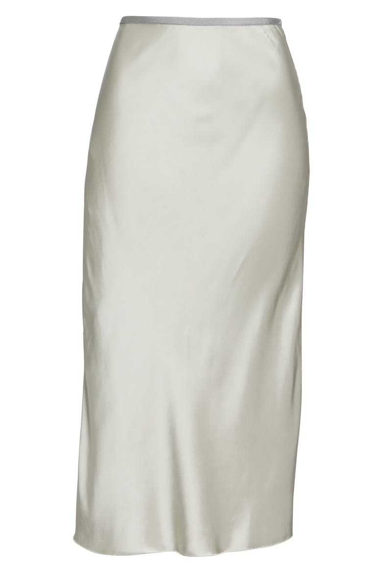 Double Satin Slip Skirt, Alternate, color, CEMENT