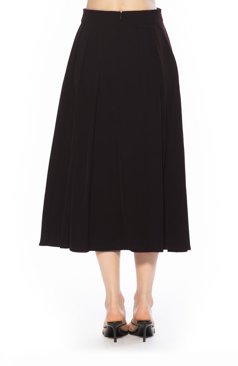 Alexia Admor Oren Pleated Midi Skirt, Alternate, color, Black