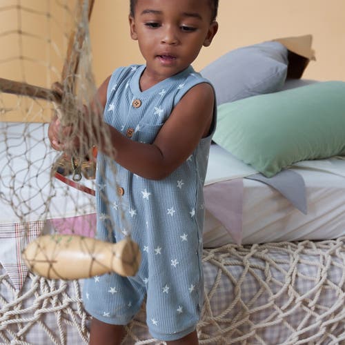 Shop Modern Moments™ By Gerber Sleeveless Short Romper In Medium Teal Starfish
