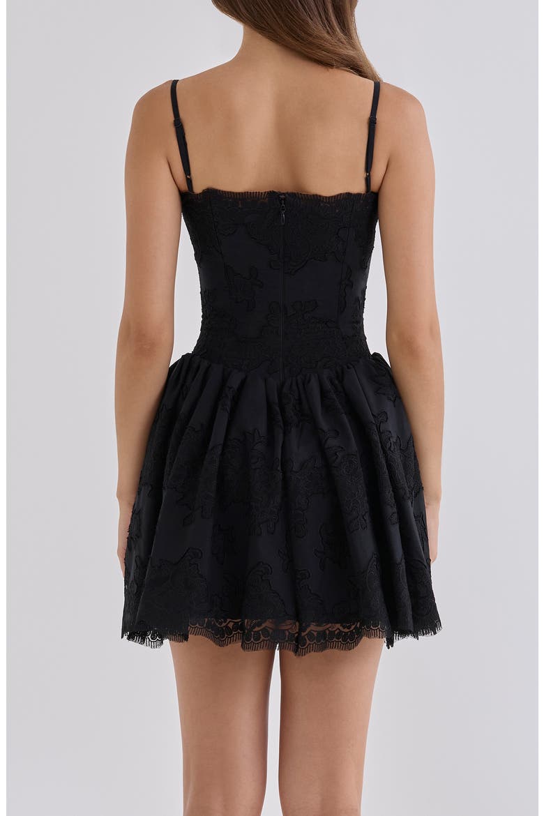 Chloe Broderie Anglaise Minidress, Alternate, color, BLACK
