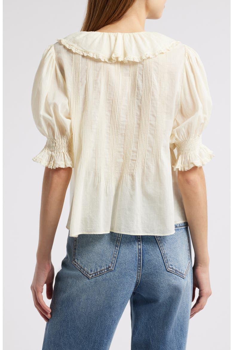 Henri Organic Cotton Voile Top, Alternate, color, CREME CITRON