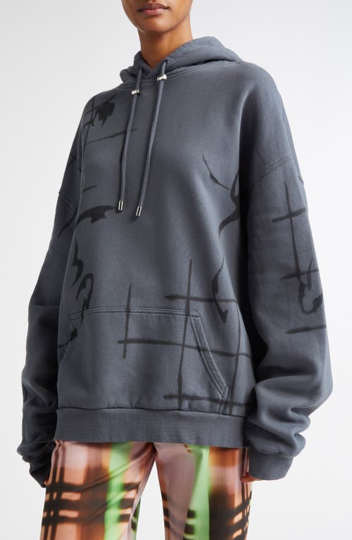 Collina Strada Bear Hoodie in Charcoal 