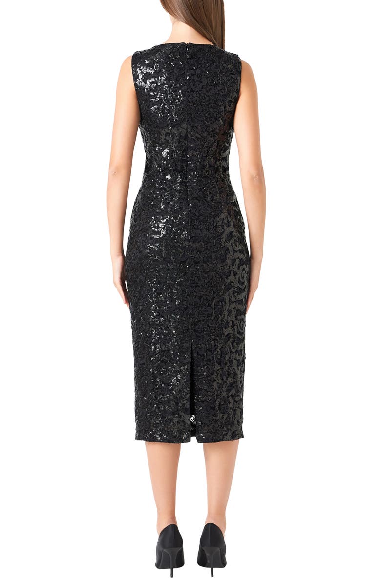 Endless Rose Sequin Lace Midi Dress, Alternate, color, 