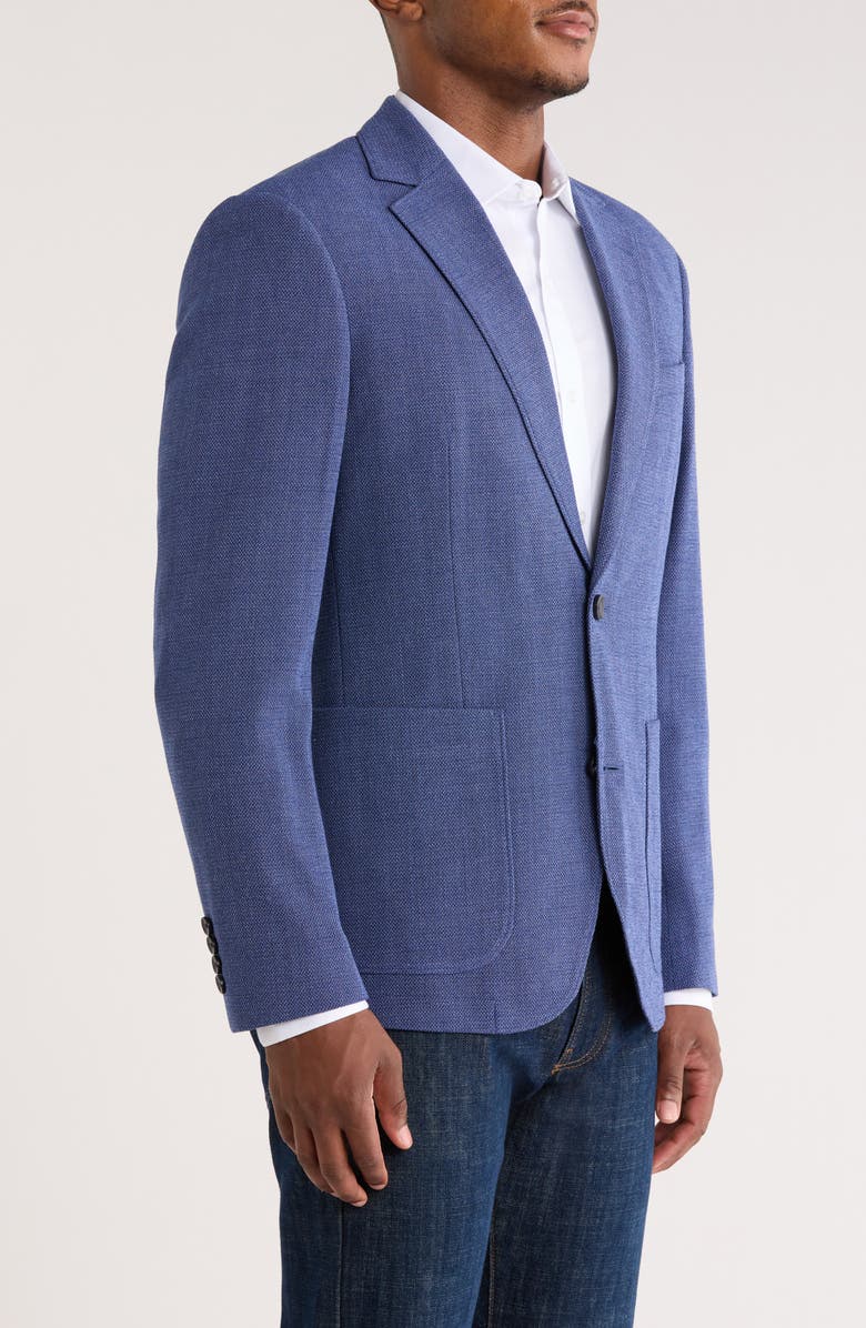 Nordstrom Textured Knit Wool Sport Coat, Alternate, color, Blue Isola Texture