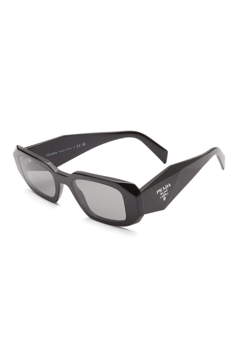 49mm Small Rectangular Sunglasses, Alternate, color, GREY MIRROR