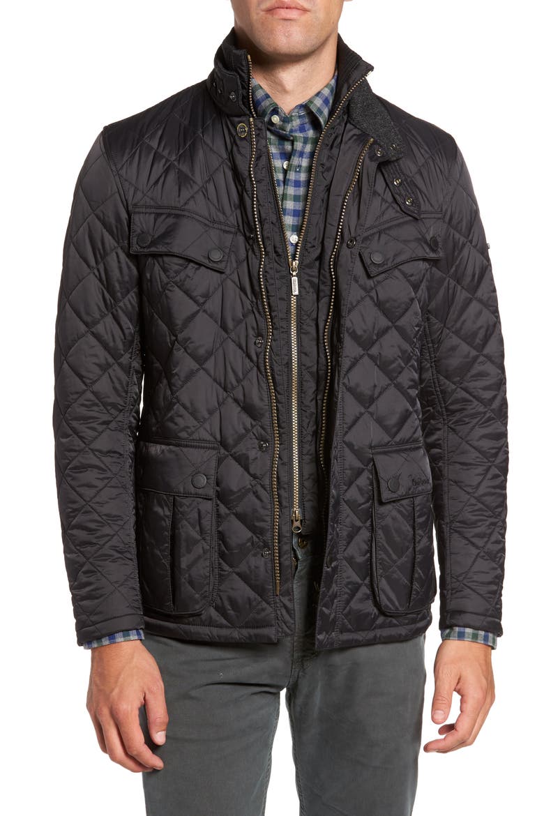 International Windshield Quilted Jacket, Main, color, BLACK