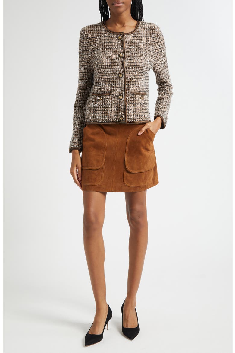 Brisa Tweed Knit Jacket, Alternate, color, ACORN MULTI