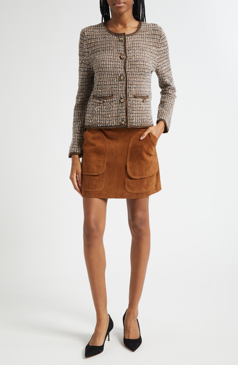 Veronica Beard Brisa Tweed Knit Jacket, Alternate, color, Acorn Multi